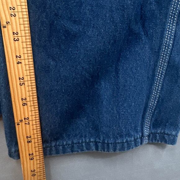 VTG KEY Bib Overalls 36x29 Denim Work Farm Trucker Hipster Hip Hop USA 90s Y2K - Picture 15 of 15